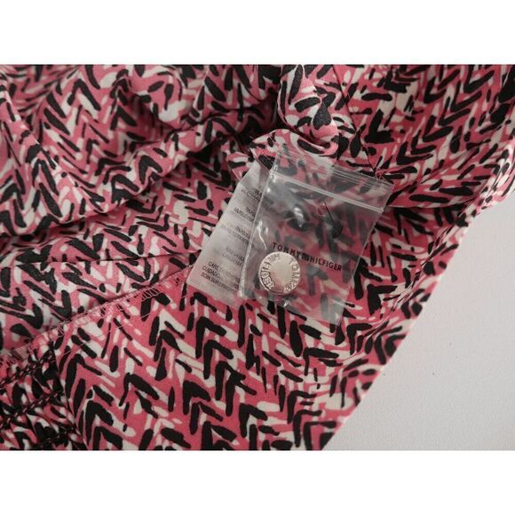 TOMMY HILFIGER Women's Chevron Long Sleeve Faux-Wrap Top XL - Picture 11 of 12